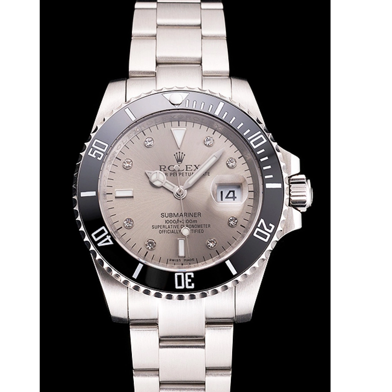 Good copy rolex watches Bezel Dial Markings And Case Stainless Rolex Bracelet Submariner Swiss Silver Steel Diamond Black 0515